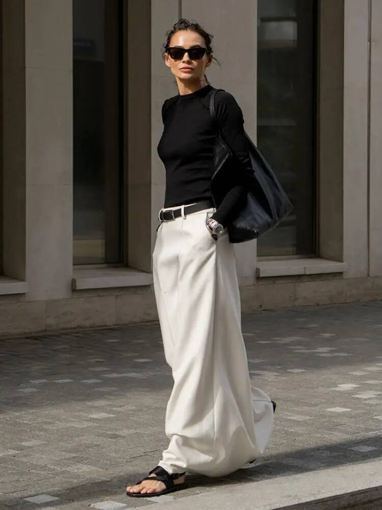 UOOZEE Office Lady Formal Solid Color H-line Skirts 2025 New Spring Summer High Waist Casual Elegant Long Skirt For Women dongdumaoyi
