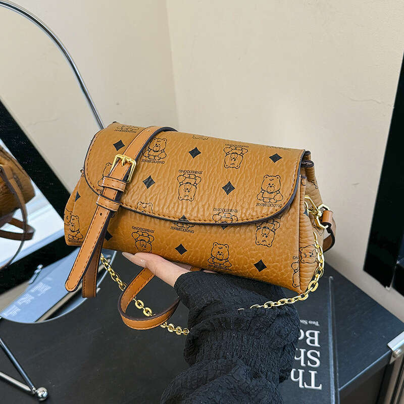 Elegant Small Square Bags Fashion Underarm Luxury Bags or Women 2025 New Printed Versatile Chain Shoulder Crossbody Bag