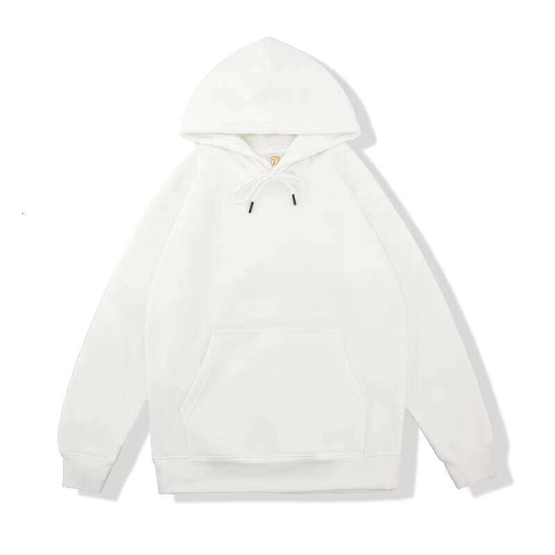 Logo Embroidered Puff Print Women's High-Quality Wool Lined Cotton Streetwear Sweatshirt Men's Blank Hoodie