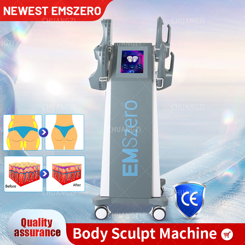 EMSzero MYOslim NEO Ems Sculpting RF Weight Loss 200Hz 6500W Body Sculpting And Muscle Building RF 4 Handles Slimming ems Muscle Stimulator Machine HI