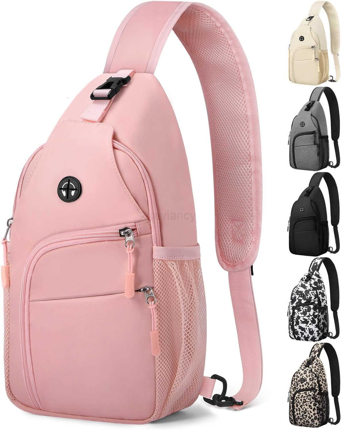 Crossbody Bags for Women Man Waterproof Sling Bag Backpack Trendy Casual Cross Body Bag with Convertible Shoulder Strap Chest Bag for Camping Hiking T