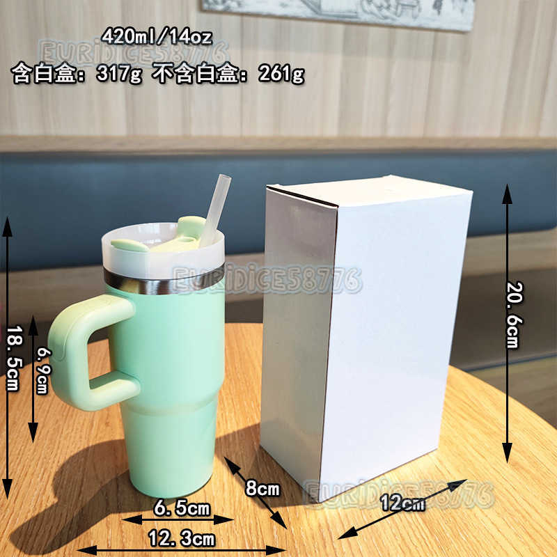 New Ice Tyrant Handle Cup Straw Cup 304 Stainless Steel Insulated Cup Portable Car Cup H250911