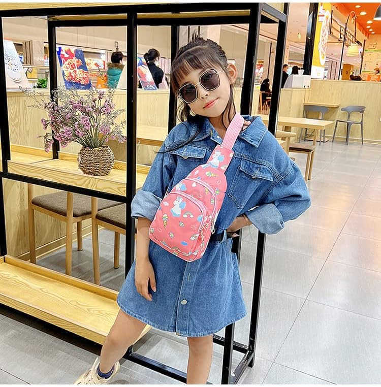 Crossbody Sling Bag Small Nylon Travel Cartoon Bag BlueW250911