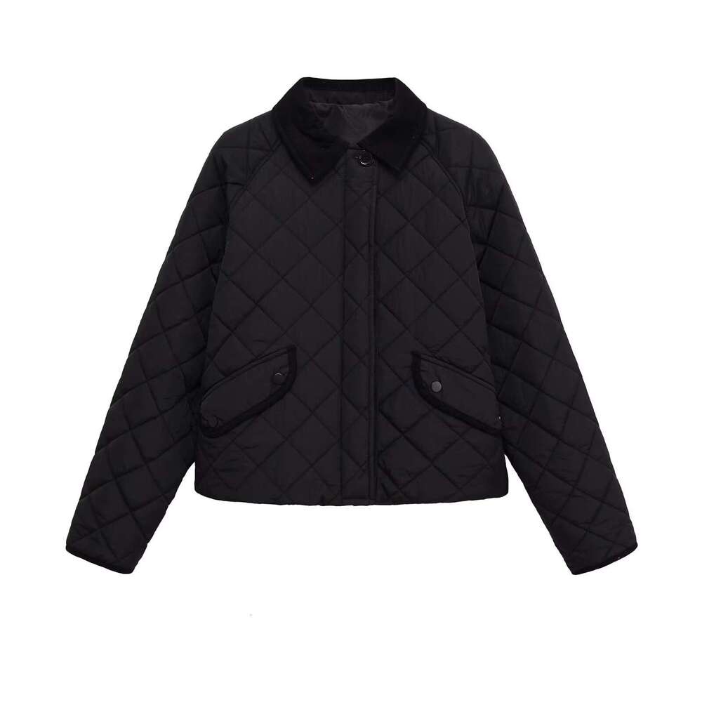 DHEssentials Z Style 2025 New Fashionable Elegant Women's Long Sleeve Solid Color Cotton Jacket