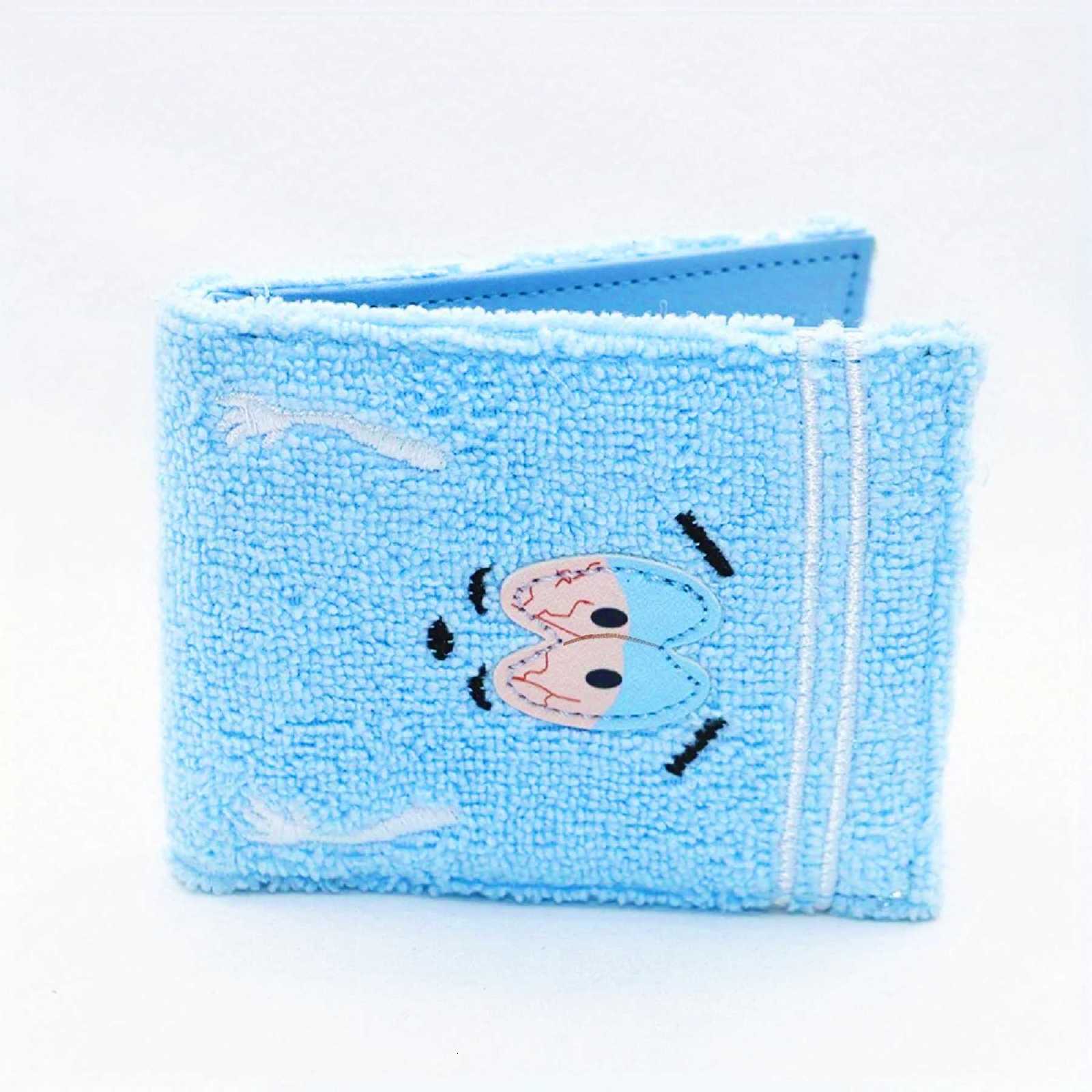 Towel Fabric Embroidered Anime Fashion WalletWomens Cute WalletShort 80 off Wallet W250911