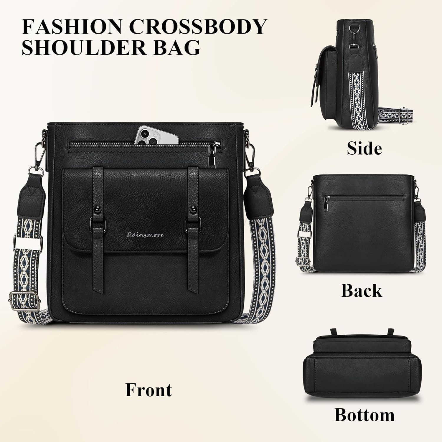Crossbody Bag for Women Waterproof Leather Crossbody Purses Womens Handbags Shoulder Bag Crossbody Travel PurseW250911