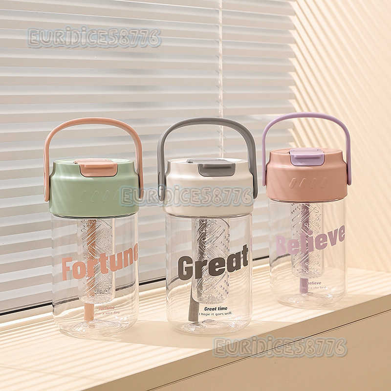 Celebrity Summer Water Cup for Women Student Straw Cup Portable Flower Tea Cup Office Tea and Coffee Cup H250911