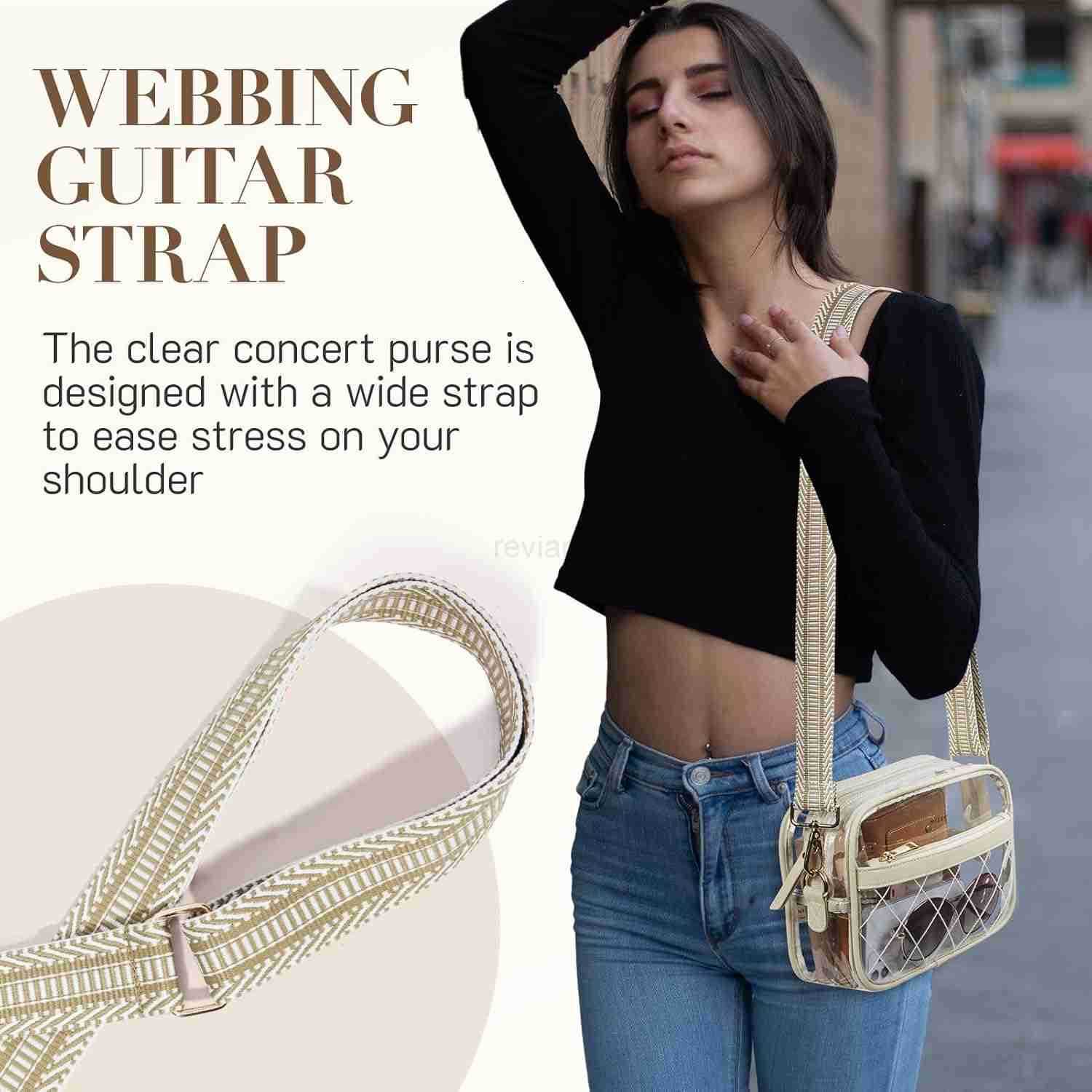 Missnine Clear Bag for Stadium Events Quilted Clear Purse for Women Stadium Approved PVC Crossbody Concert BagW250911