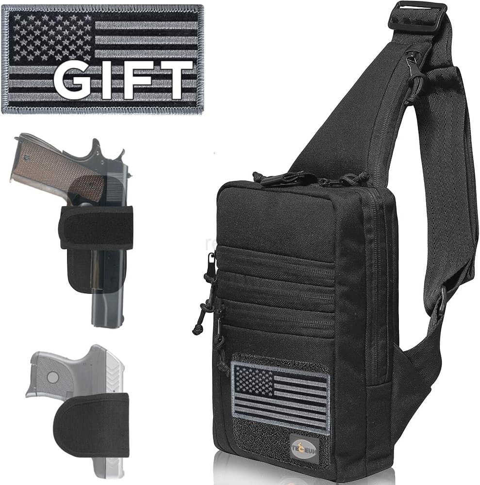 Tactical Compact Sling Bag CCW for Everyday 10 Styles Shoulder EDC Crossbody Bag for Concealed Carry of HandgunW250911