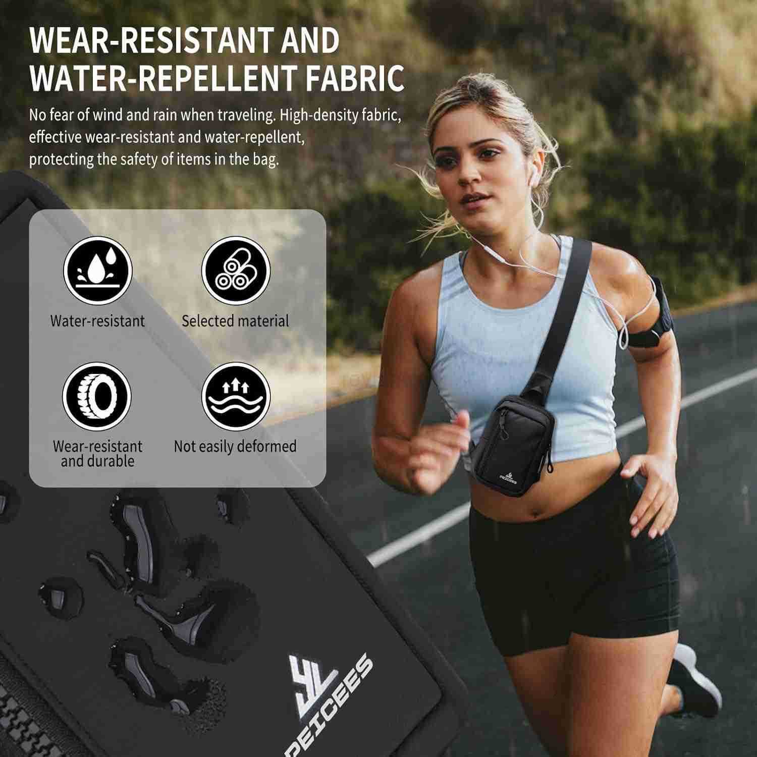 Small Crossbody Bag for Men Women Mini Sling Bag Travel Running Phone Daypack Cross Body Shoulder Bags with KeyholderW250911