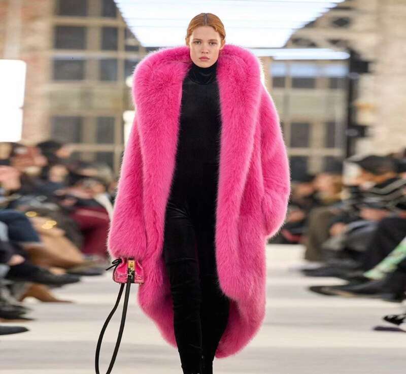 Women's Clothing New Fox Women's Artificial Autumn And Winter Thickened Haining Fashion Fur Coat Women
