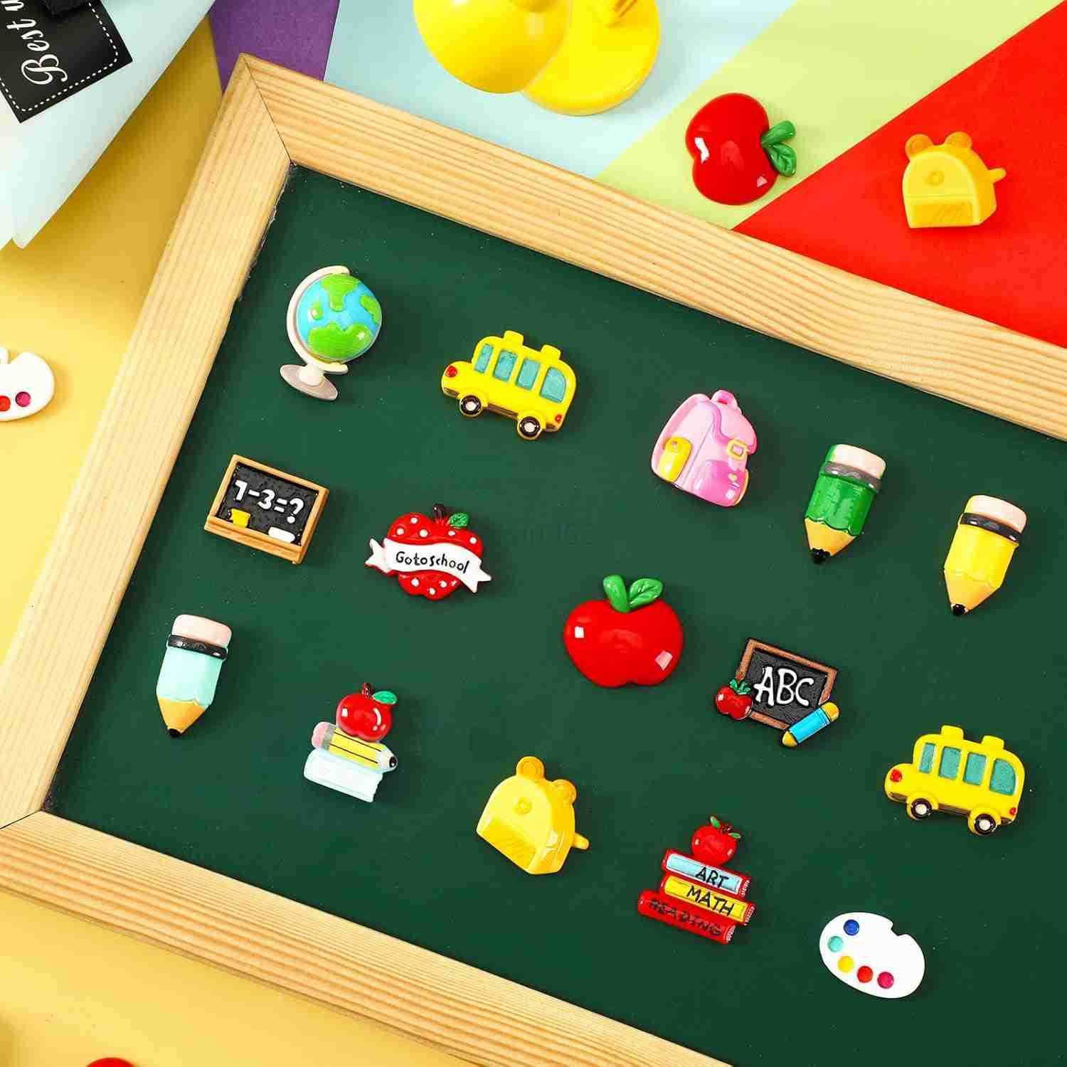 Back to School Resin Charms Pencil Book Blackboard Flatback Resin for DIY Crafts Cell Phone Case Photo Frame Hairpin Keychain Earrings Jewelry Making 