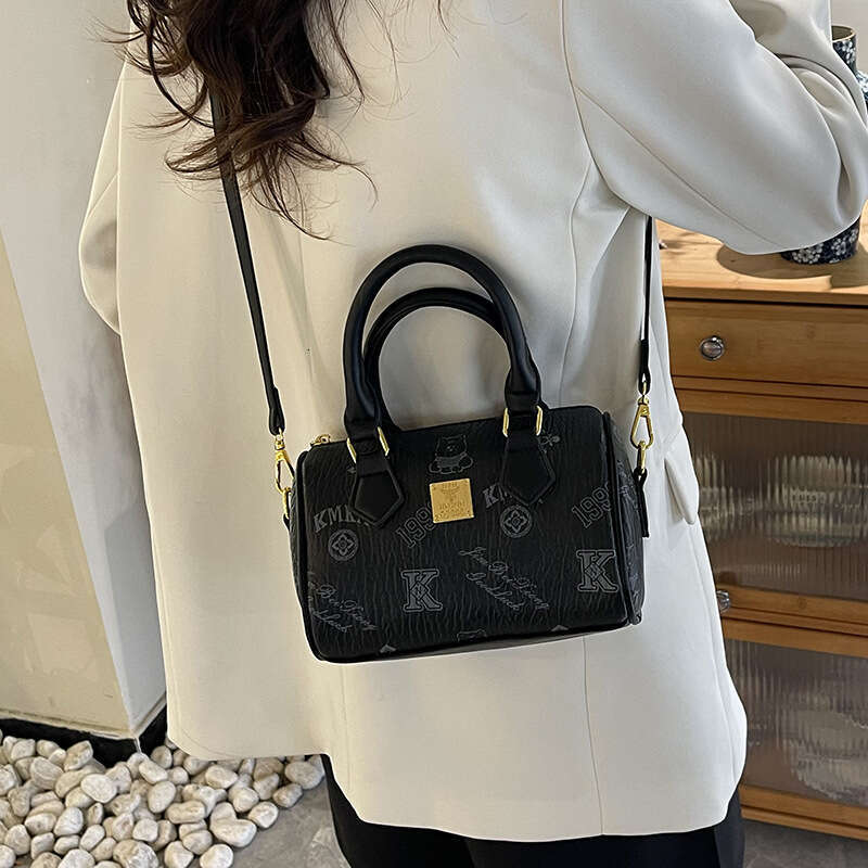 Designer Bag Women Crossbody Bags Cylinder Small Bags for Women 2025 New Printed Boston Bag Shoulder Bag Crossbody