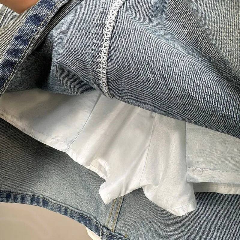 Summer New Womens Vintage Denim Skirts Korean Fashion High-Waisted Slim Mini Woman Elegant All-Match A- Line Bodycon Skirt dongdumaoyi