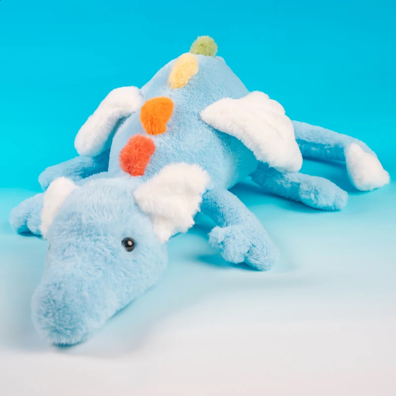 60100CM Adorable Flying Dragon Animals Sky Blue Dolls Super Soft Throw Pillow Cartoon kawaii Birthday Christmas Gifts Decor 250910