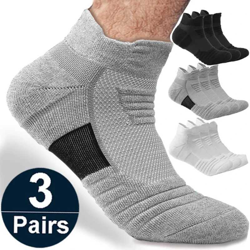 3 Pairs Antislip Football Socks Men Cotton Sock Short Long Tube Soccer Basketball Sport Socks Breathable Deodorous Sock 3945 D250911