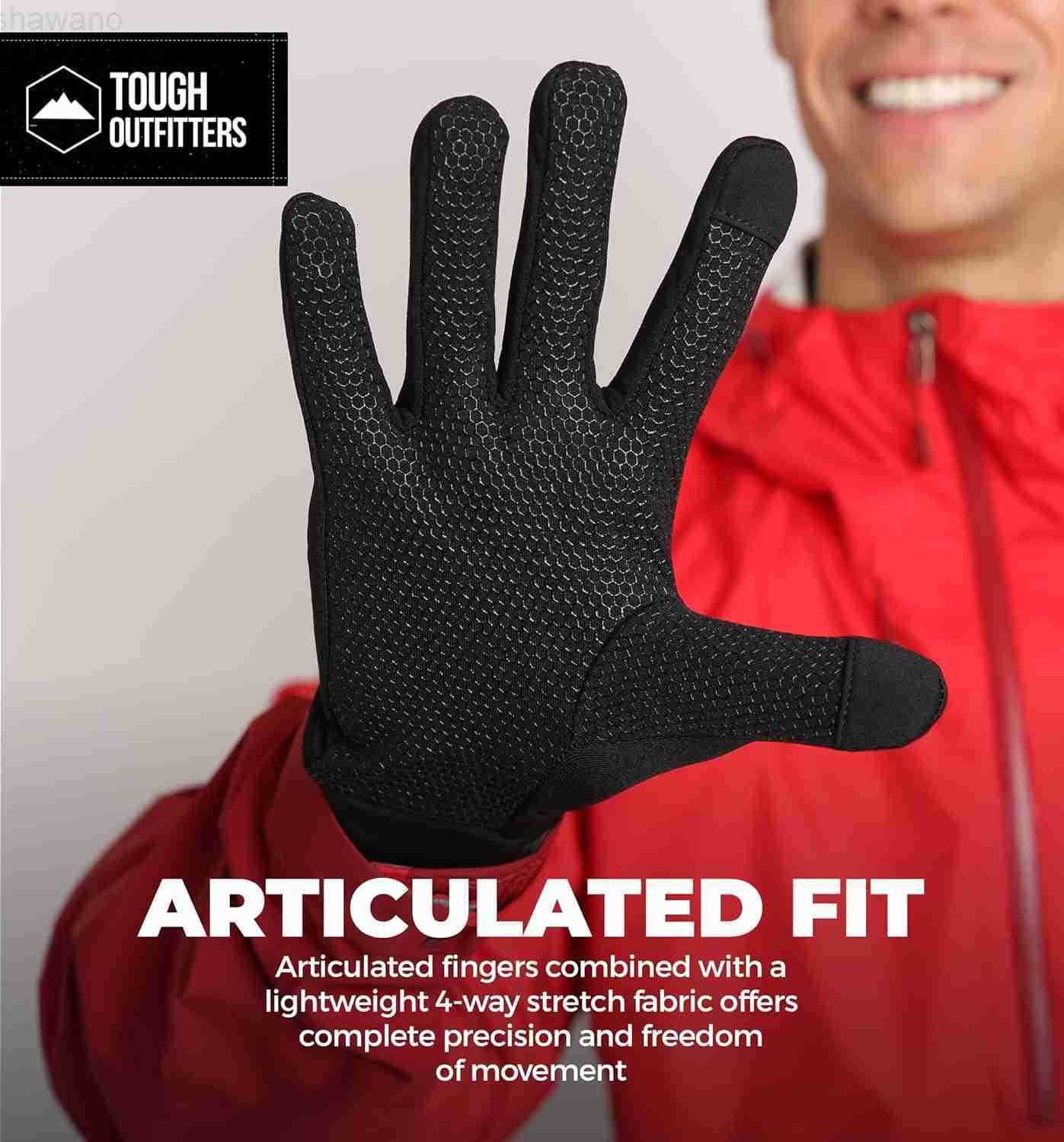 Outdoors Running Gloves for Men Women Winter Liners Touchscreen Lightweight Hiking GlovesW250911