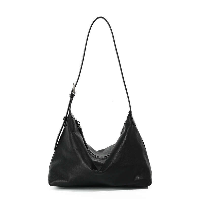Luxury bag Top Layer Vegetable Tanned High End Single Shoulder Dumpling Commuter Versatile Large Capacity Genuine Leather Hobo Underarm Bag