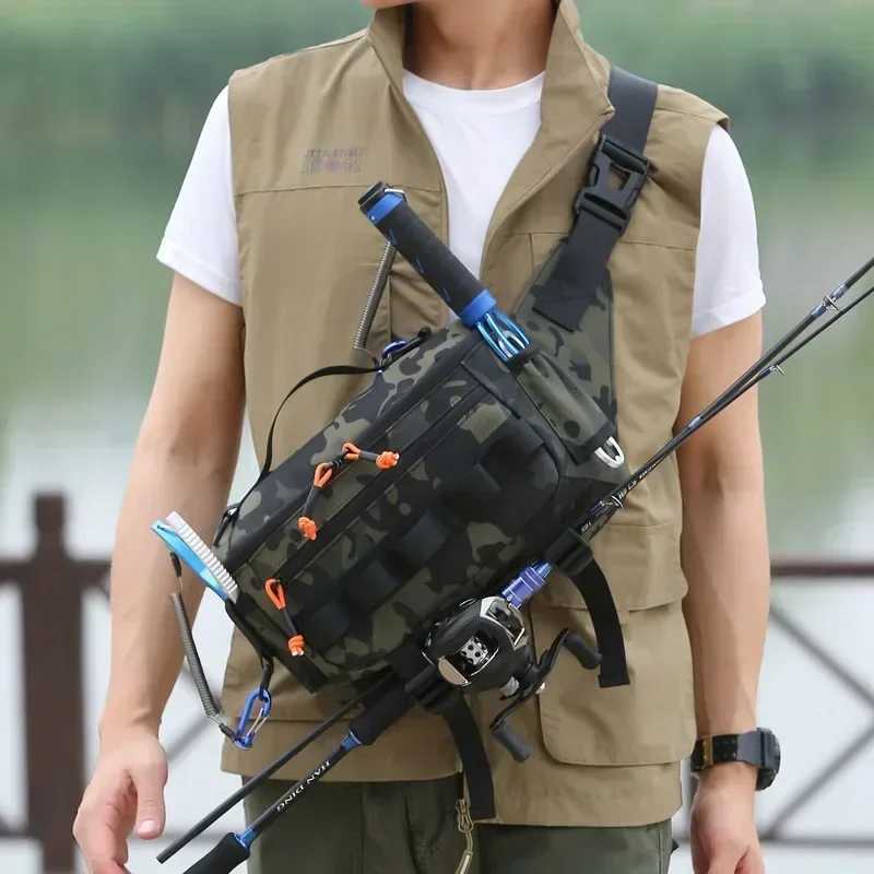 Fishing Chest Waist Bag Tactical Outdoor Travel Sports EDC Fishing Lure Bags Hunting Camping Hiking Cycling Pack Molle Pouch Z250911