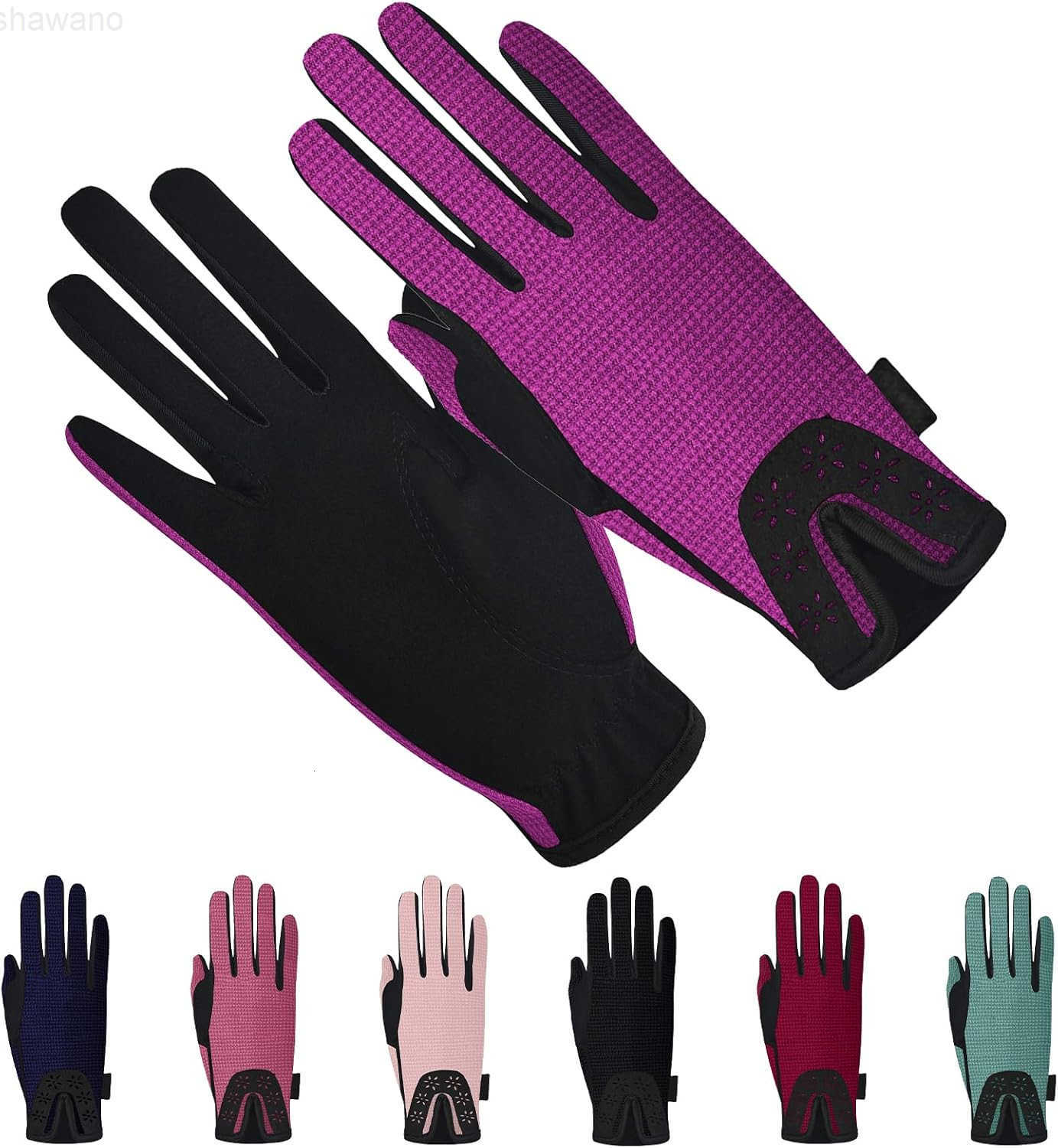 Women Horse Riding Gloves Winter Equestrian Horseback Gloves Lady Youth Girl Outdoor Star Pattern Mitts Perfect for Biking Cycling GardeningW250911