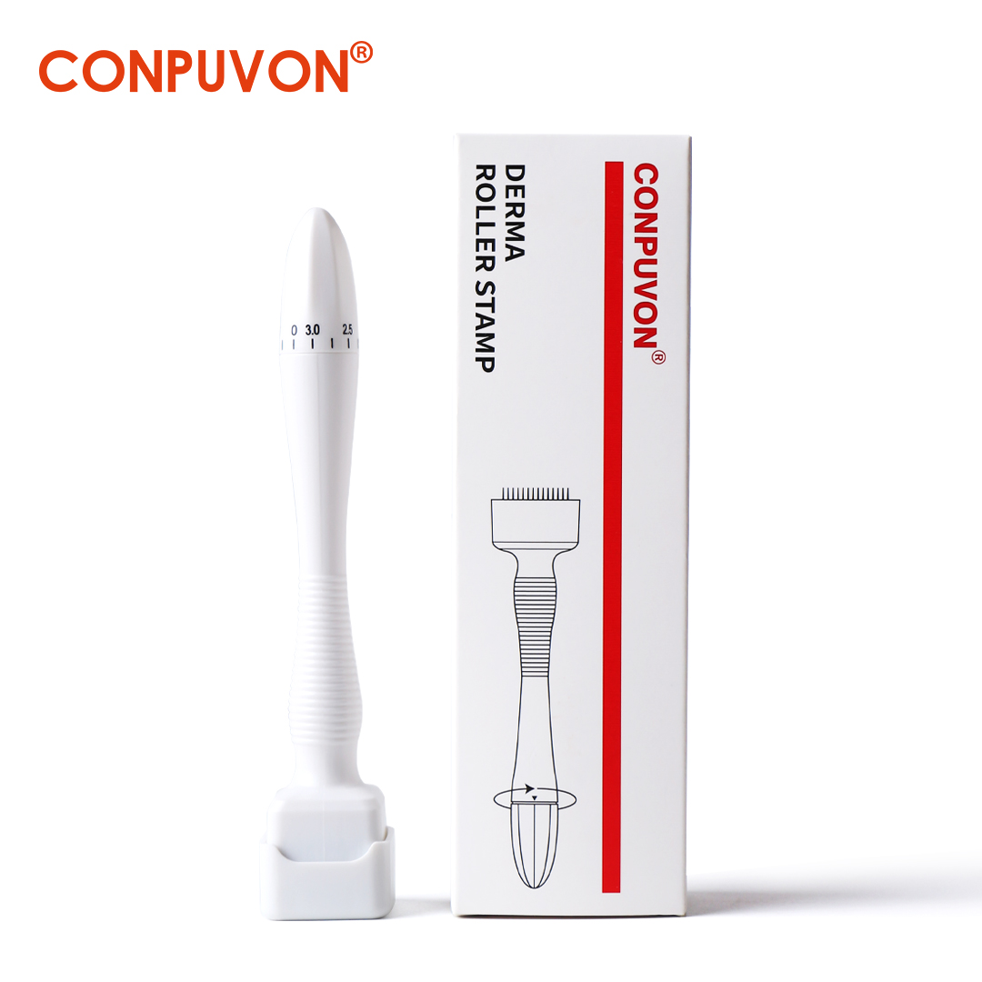 Adjustable Needle Length CONPUVON Microneedling Derma Stamp Home Skin Care Tool for Collagen Stimulation beard