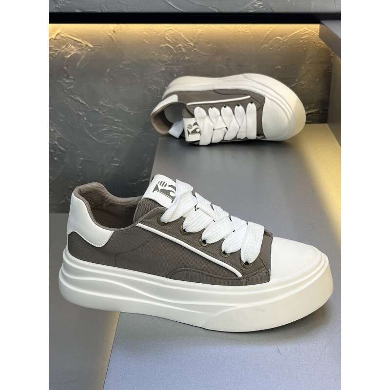 Men's Summer New Fashion Soft Sole Casual Sneakers Trendy Versatile Breathable Fabric Lace-up Sports Shoes
