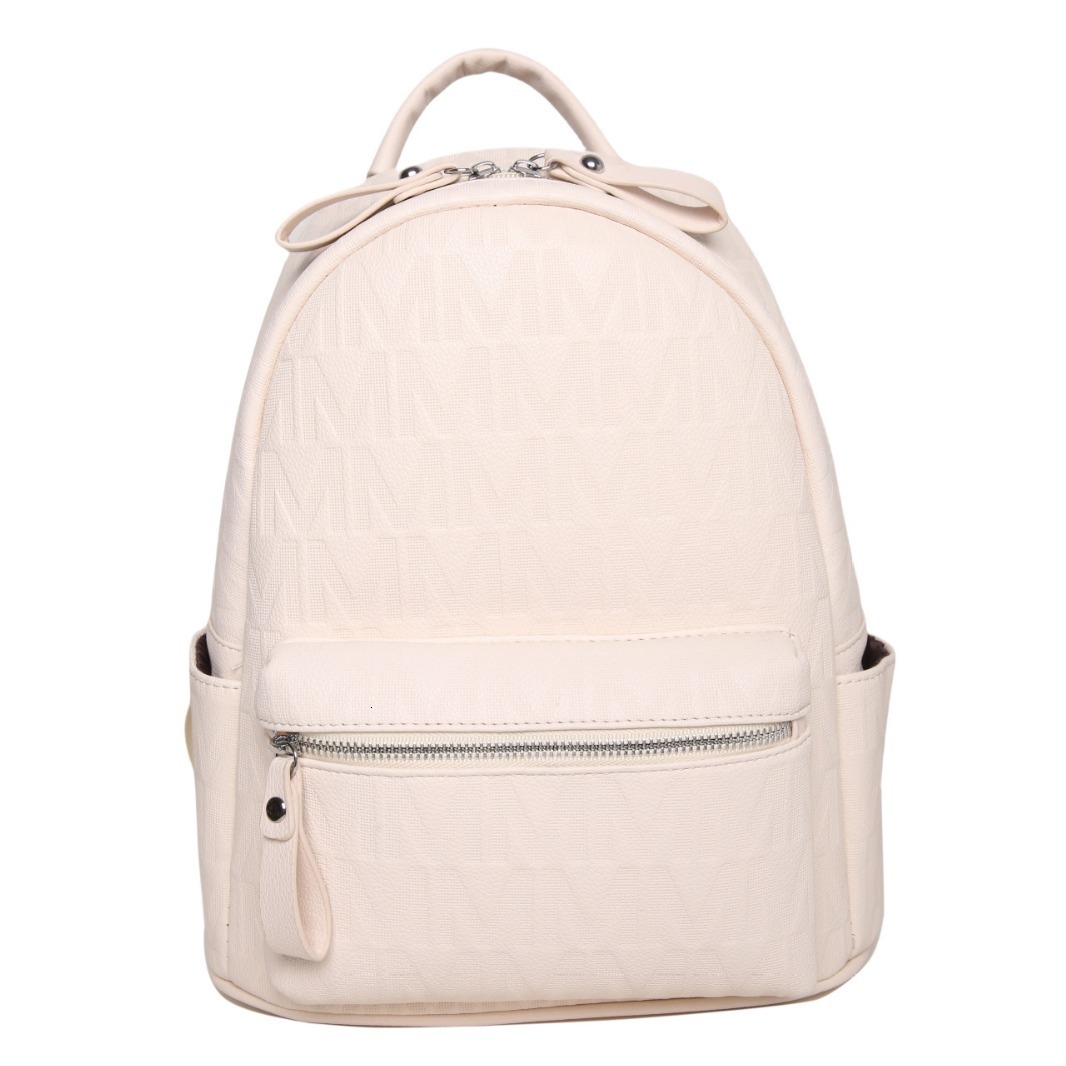 TB BHULAMTE Luxury Designer Bag 2025 New Women's Backpack British Style Embossed Letter Backpack Hong Kong Style Commuter Soft Leather Campus Bag