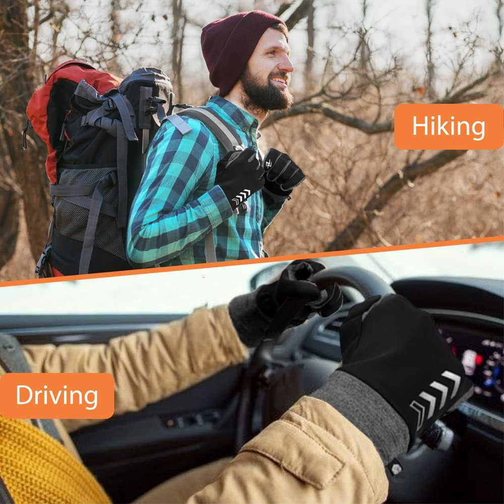 Winter Gloves for Men Women Touch Screen Thermal Gloves Fingertips Hand Warmer AntiGrip Anti Slip Cold and Wind Resistant Waterproof Mittens for Runni
