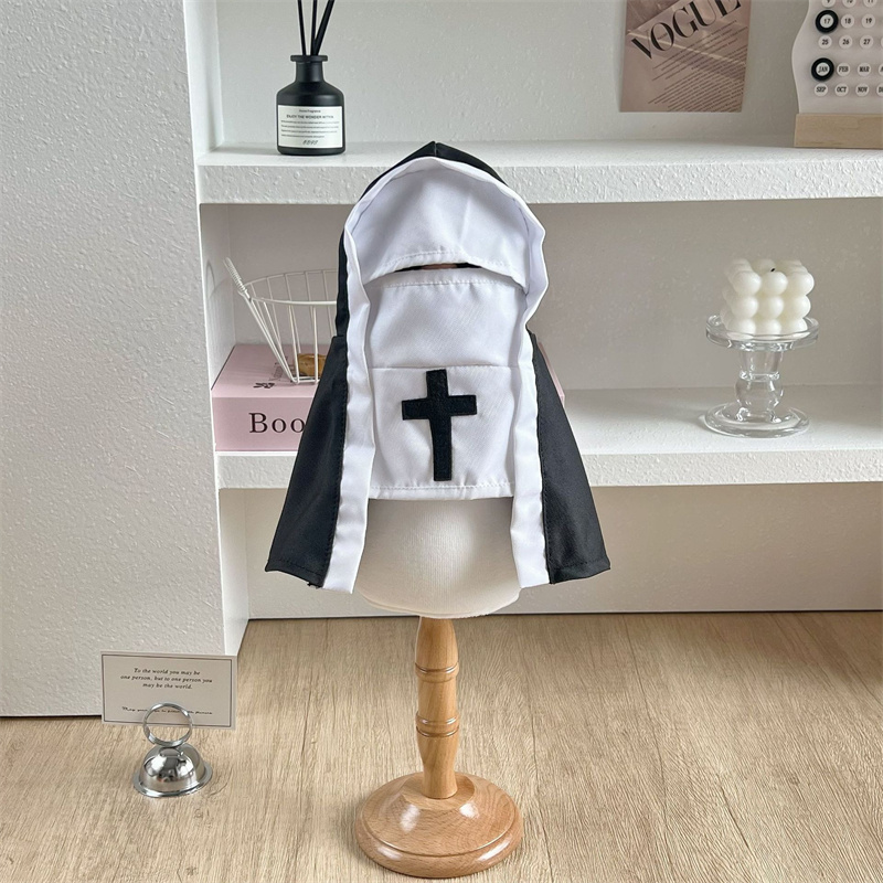 Whimsically Pet Nun Cloak Robe Dress Halloween Costume Parties Supplies for Dog Cats Photoshoots Fun Cosplay Outfits