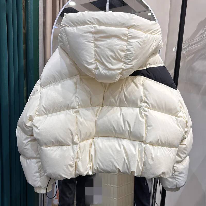 Winter Big Pocket Solid Hooded Quilted Women 90 White Duck Parker Outwear Coat Female Loose Warm Short Down Jacket