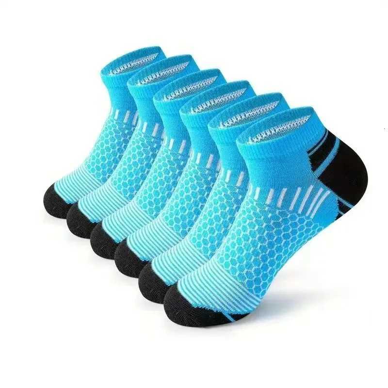 Sports socks Mens summer outdoor running fitness socks Deodorant sweatabsorbing breathable short boat socks 5 pairs D250911