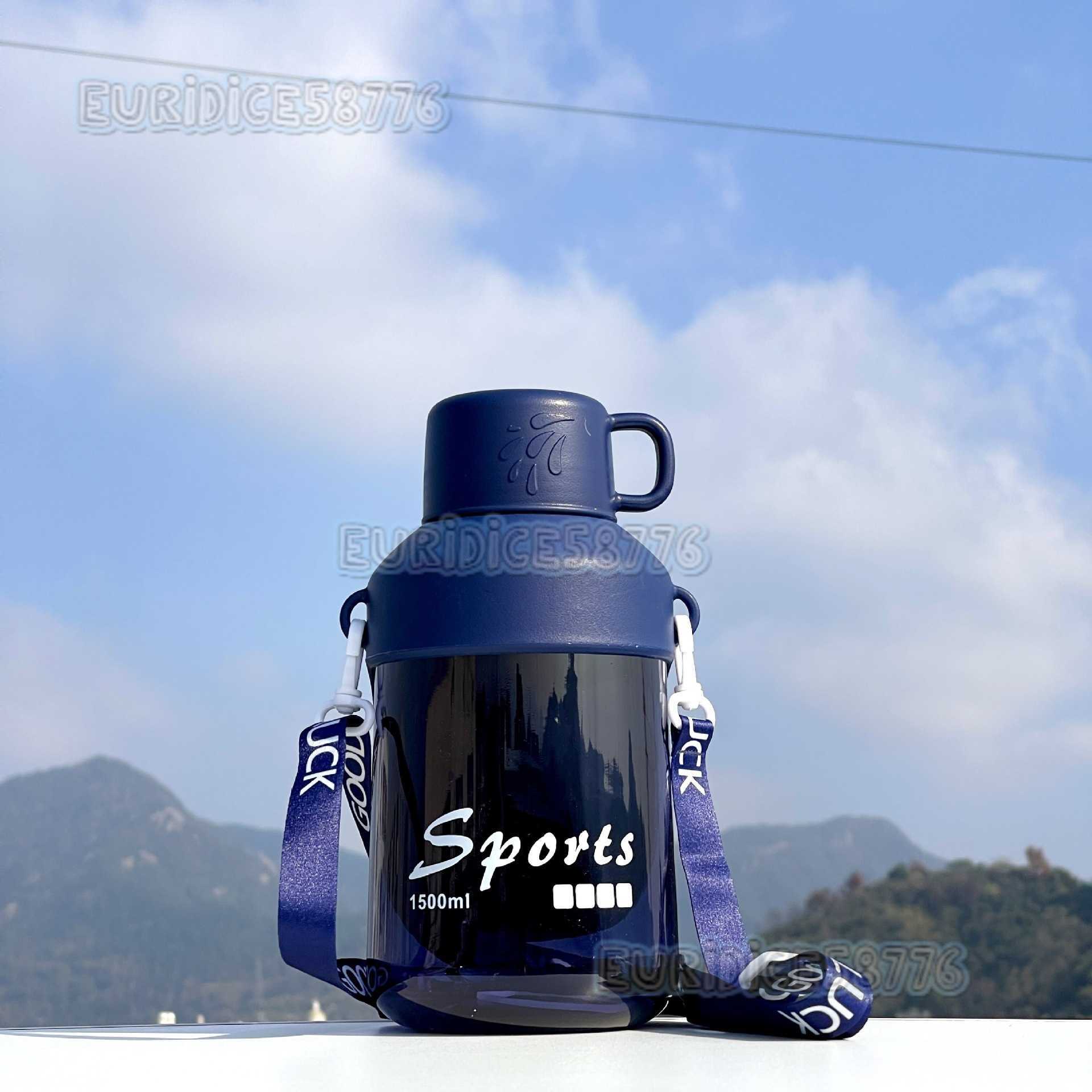 New Portable Strap Direct Drinking Water Bottle Outdoor High Temperature Resistant Sports Large Capacity Appearance Plastic Cup H250911