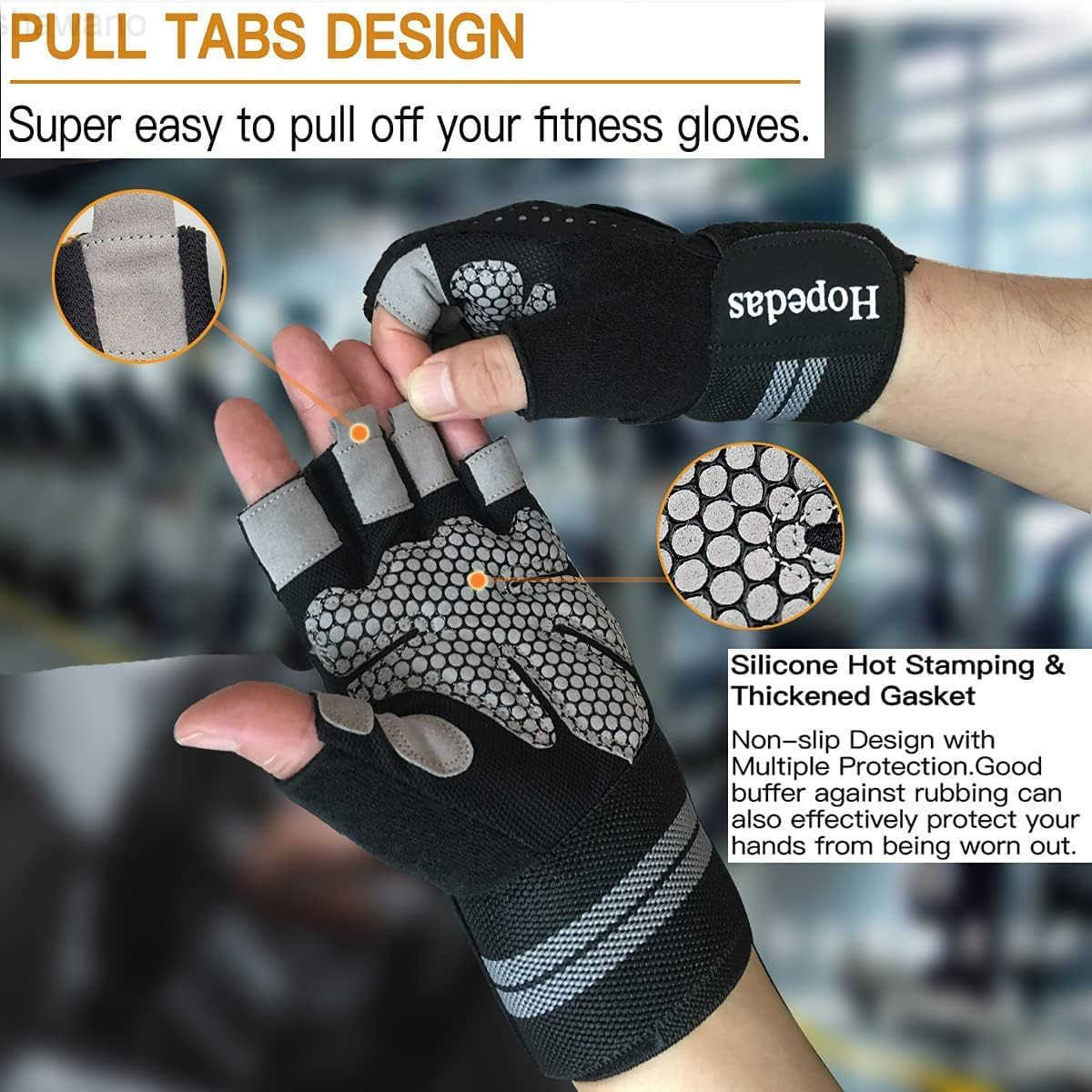 Workout Gloves Weight Lifting Gloves Palm Support Protection for Men Women Exercise Gloves Sports for Training Fitness GymW250911