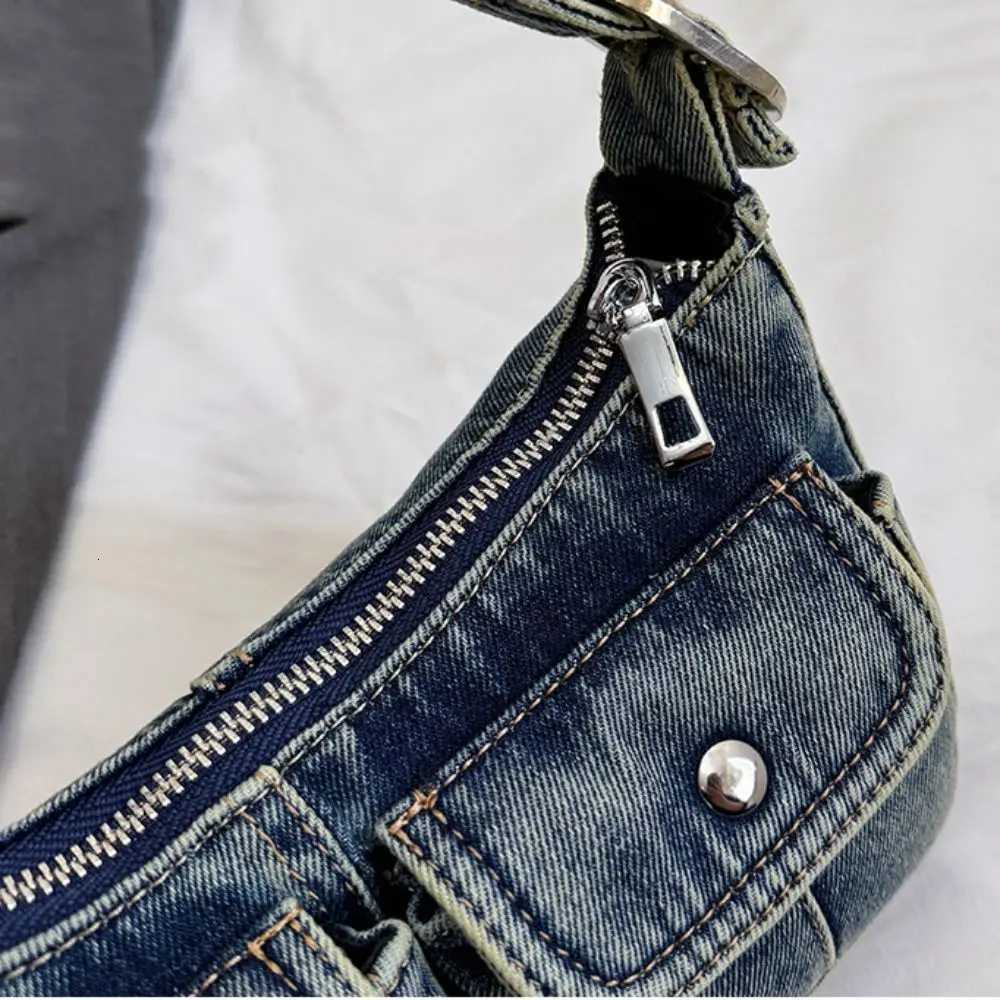 Fashion Handbag Retro Denim Bag Underarm Bag Crossbody Bag Spicy Girl Shoulder Bag Armpit Bag Y2K Cloth bag Shopping W250911