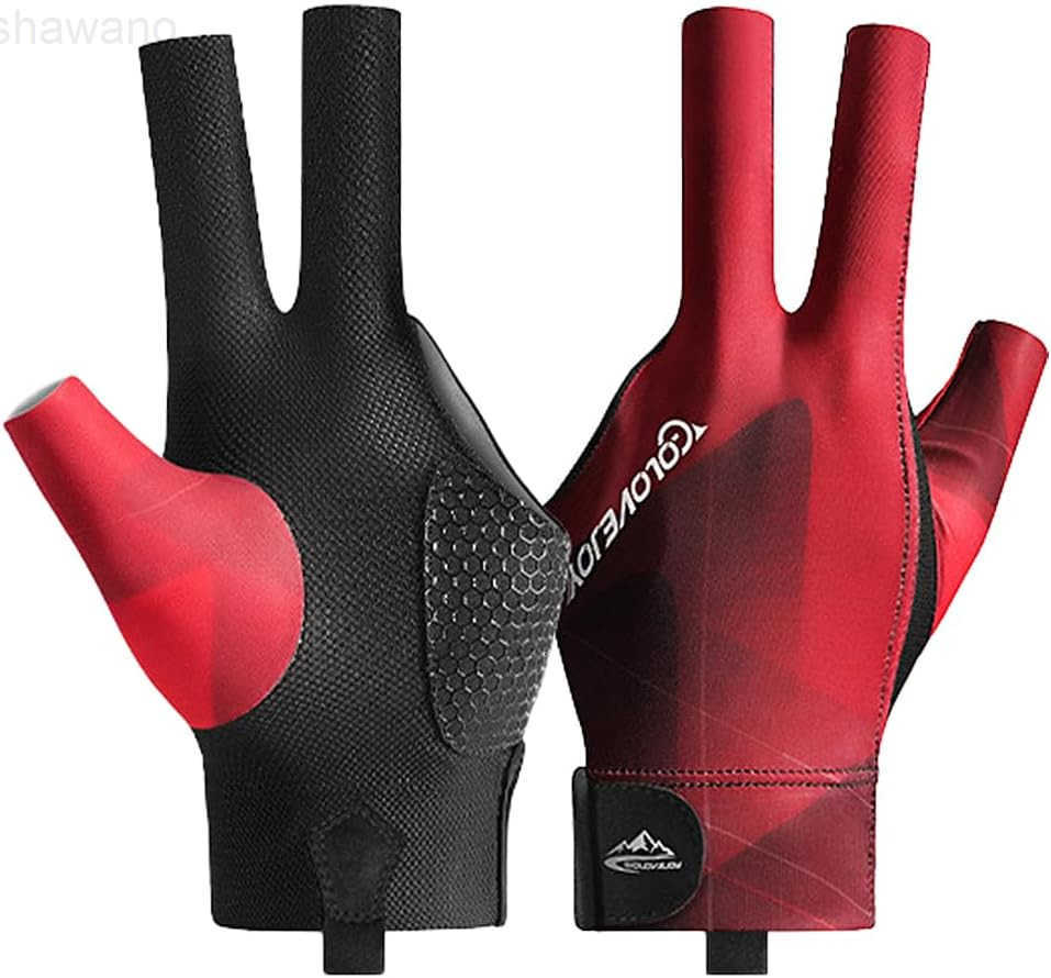 Pool Glove Left Hand Billiards Glove Billiard Pool Gloves for Left Hand 3 Finger Snooker Cue Sport Glove Popular Sizes for Men WomenW250911