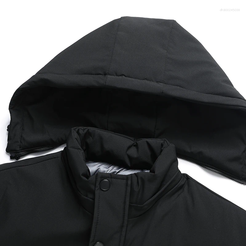 Men's Down 2026 Winter Long Parkas Men Thicken Casual Parka Slim Fit Jacket Waterproof Warm Hodded Removable Outwear Coat