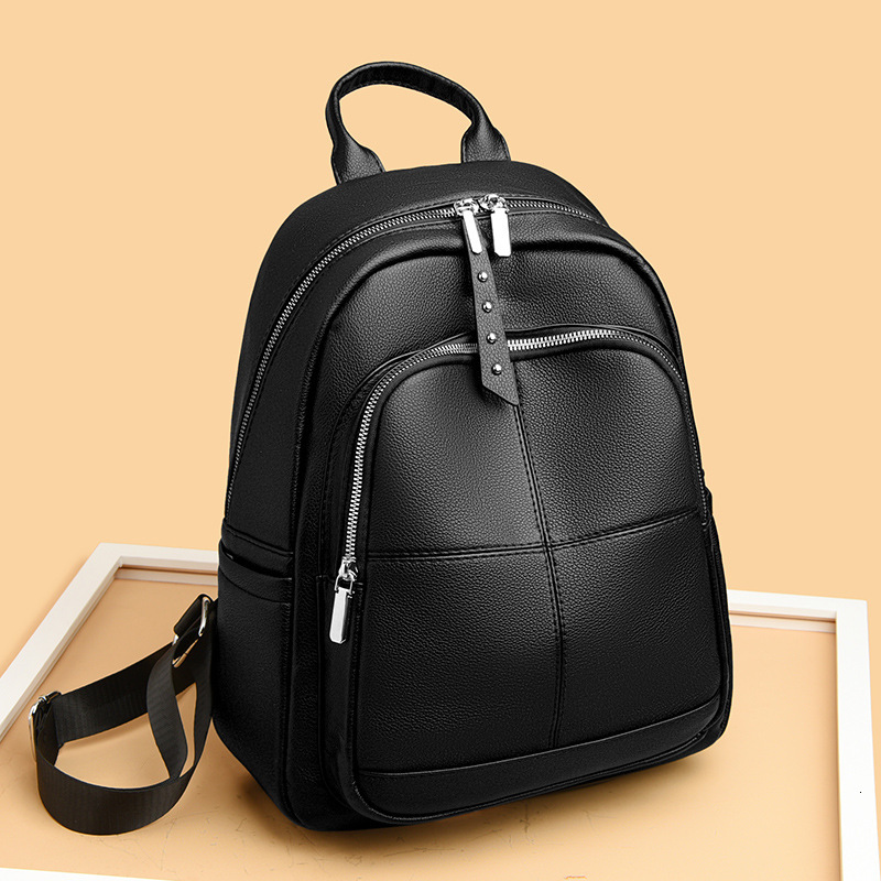 Designer luxury Soft Leather Women's Backpack New Fashionable Travel Stylish Travel Backpack Large Capacity Simple Casual Commuting Women's 