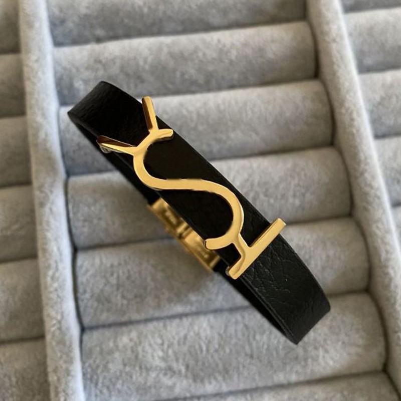 Extravagant Designer Bracelets Necklace Choker 18K Gold Plated Simple Letter Stainless Steel Classic Bracelet Luxury Jewelry