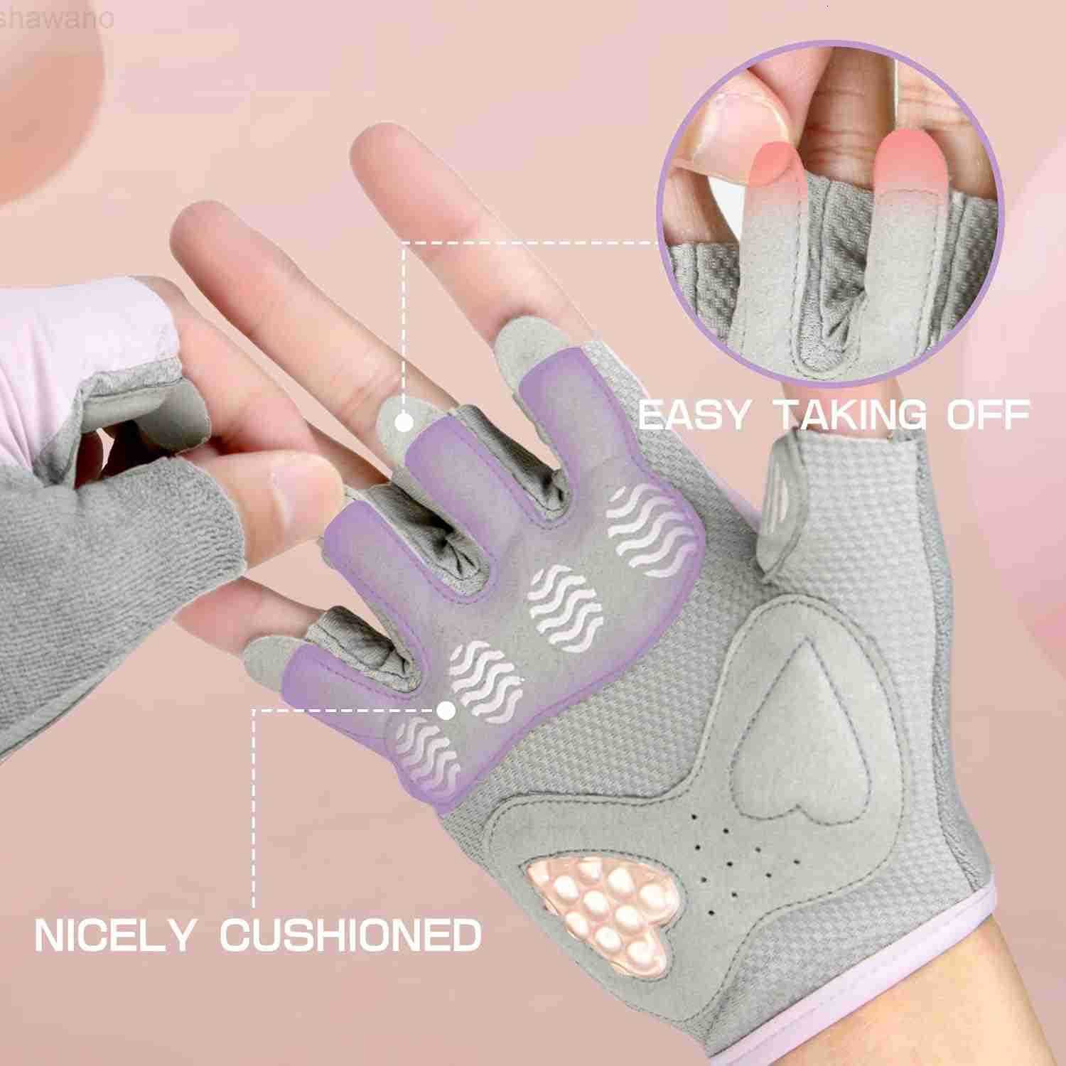 Workout Gloves for Women Lightweight Breathable Fitness Gloves with NonSlip Grip for Gym Weightlifting Cycling and TrainingW250911