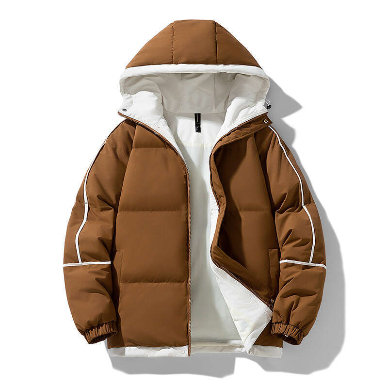 European Size Couple Men's Winter New Casual Loose Hooded Coat Fashion Thickened Cotton Jacket