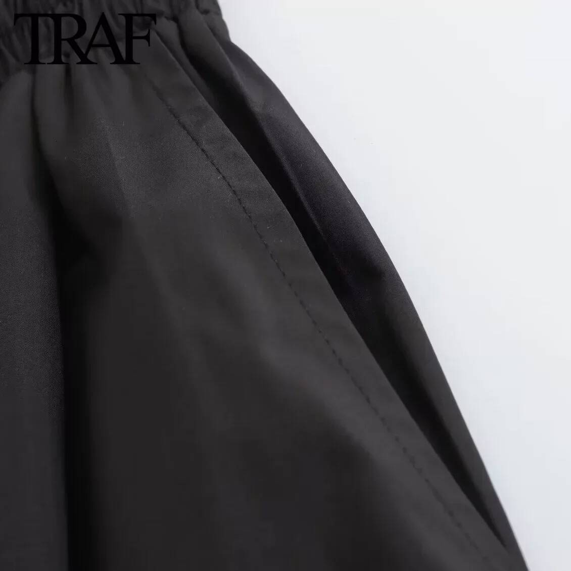 Mooyufon Women's Fashion Spring New Black Wide Pleated Swing Vintage Chic Female High Waist Elegant A-line Long Skirt Mujer dongdumaoyi