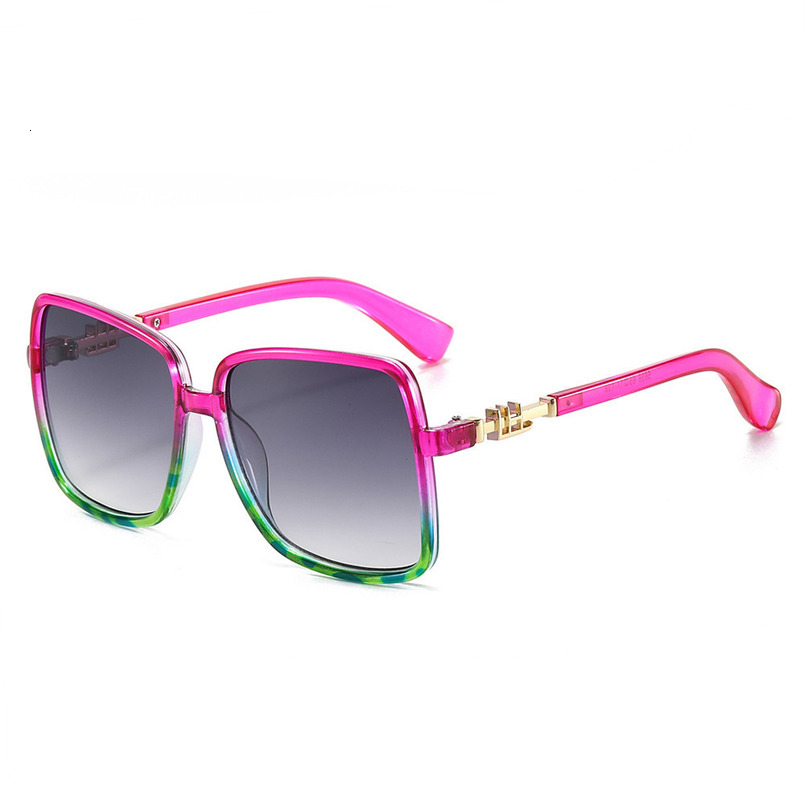 2025 New Personality Large Frame Fashion Novel Wine Glass Style Multicolor Shiny Sun Protection Sunglasses high quality
