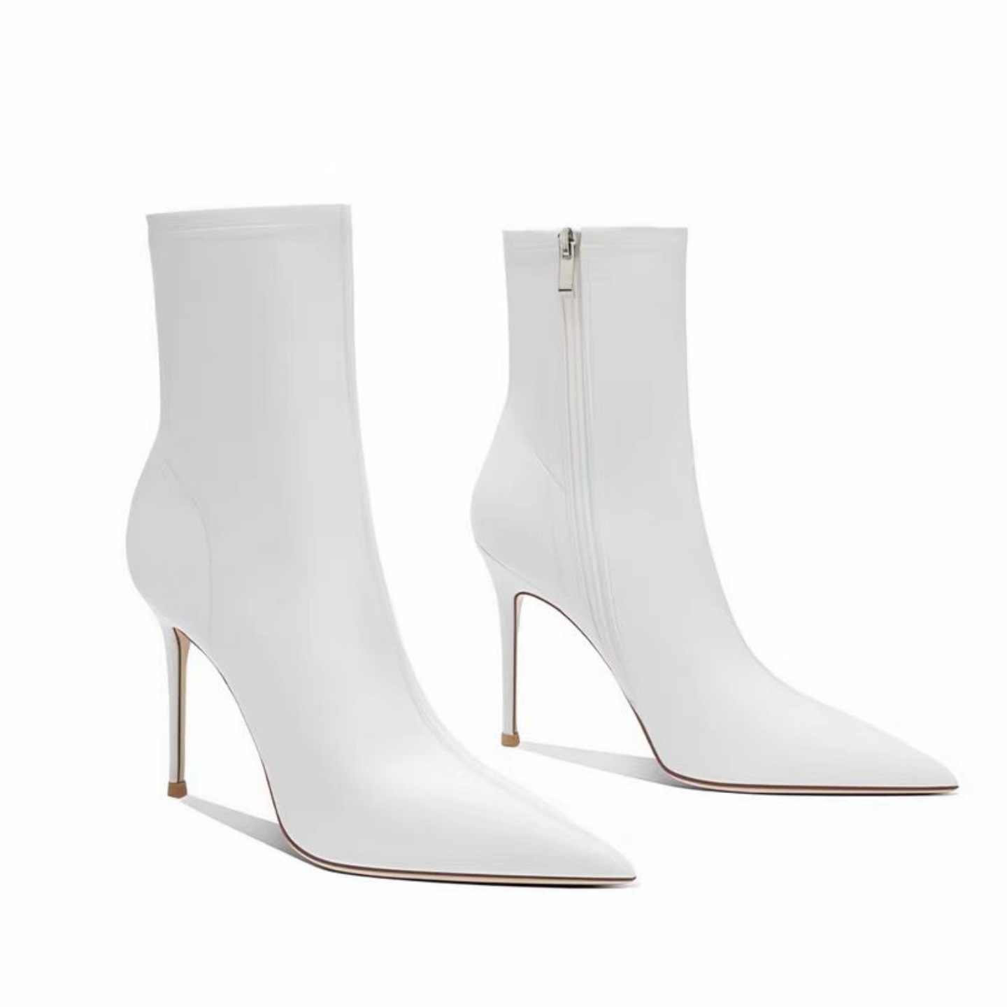 Chengdu Artisan Pointed Toe Stiletto Ankle Boots - 8cm+ Ultra Thin Heel Fashion Boots (White/Custom Colors) 2025 Spring Collection