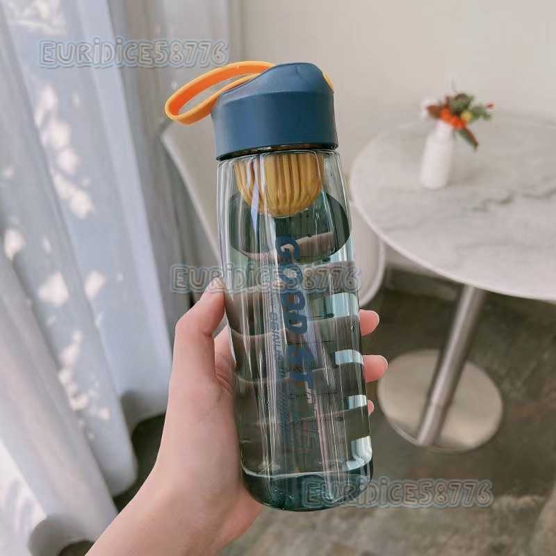 New Large Capacity Water Bottle High Aesthetic Outdoor Portable Cup Creative with Handle Strap Sports Plastic Water H250911