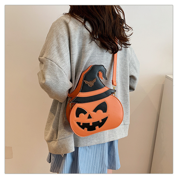 Halloween new trendy pumpkin bag, niche leisure design, versatile fashion, European and American style women's shoulder bag, designer bag