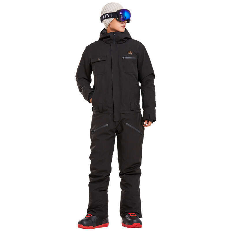 New Snowboard One-Piece Ski Suit For Men Winter Windproof And Waterproof Male Couple Snowfield Control Thickened To Keep Warm