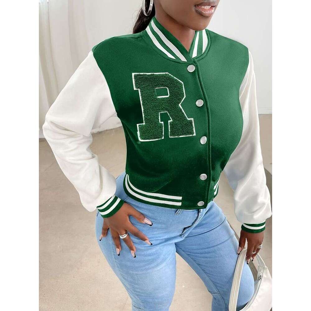 Women's Clothing New Casual Fashion All Match Baseball Jacket