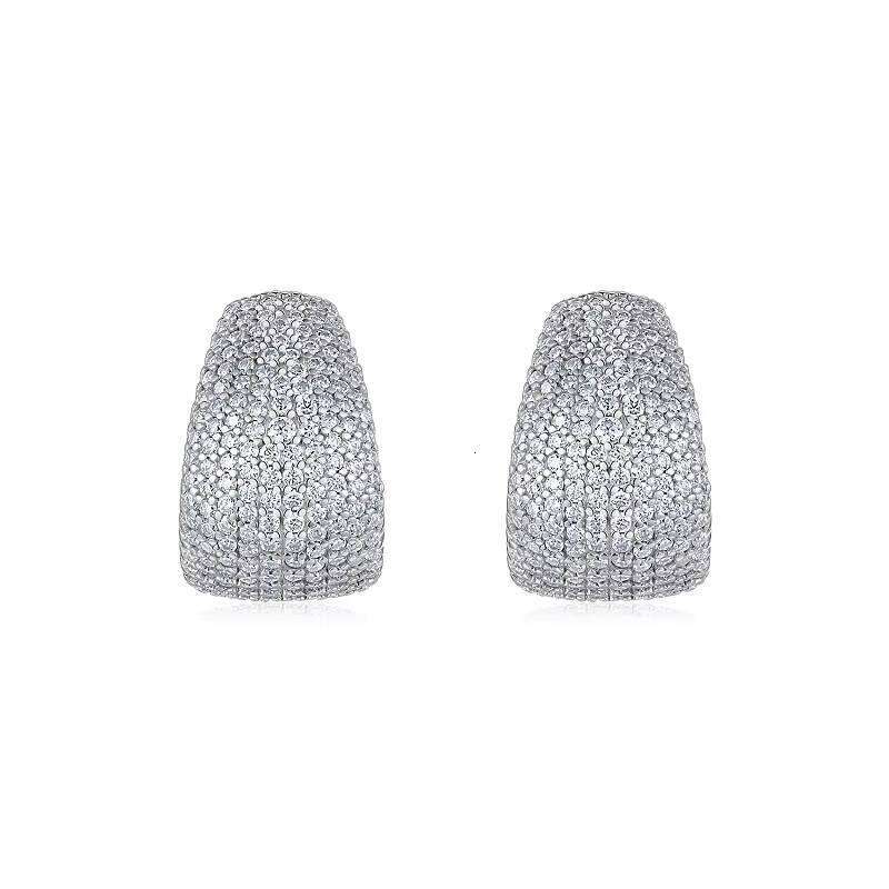 Sterling Sier Fine Dangle Earrings Elegant Fashionable Jewelry Non-Fading Ear Hooks High-End Moissanite Hot-Selling