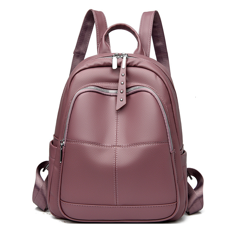 Designer luxury Soft Leather Women's Backpack New Fashionable Travel Stylish Travel Backpack Large Capacity Simple Casual Commuting Women's 