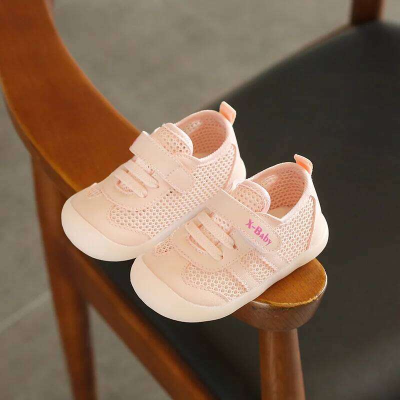 Baby Boys Girls Summer Breathable Soft Bottom Casual through the Mesh Non-slip Wear-resistant Toddler Shoes